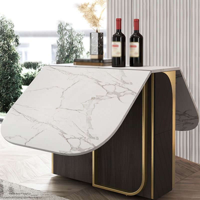 Modern 1/2/3/5 Pieces Foldable Dining Table Set with Sintered Stone Rectangle Dinette Set Clearhalo 'Dining Room Sets' 'Dining Tables & Seating' 'dining_room_set' 'furn' 'furn_dining_room_set' 'Furniture' 'furniture_dining_room_set' 'Kitchen & Dining Furniture' 'kitchen&dining_furn' 'kitchen' 1200x1200_a0487ce0-4535-4f5e-ab66-1dd4760a0915