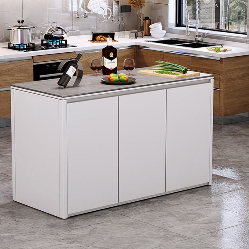 Maison de cuisine à manger table îlot d'îlot de cuisine rectangulaire moderne