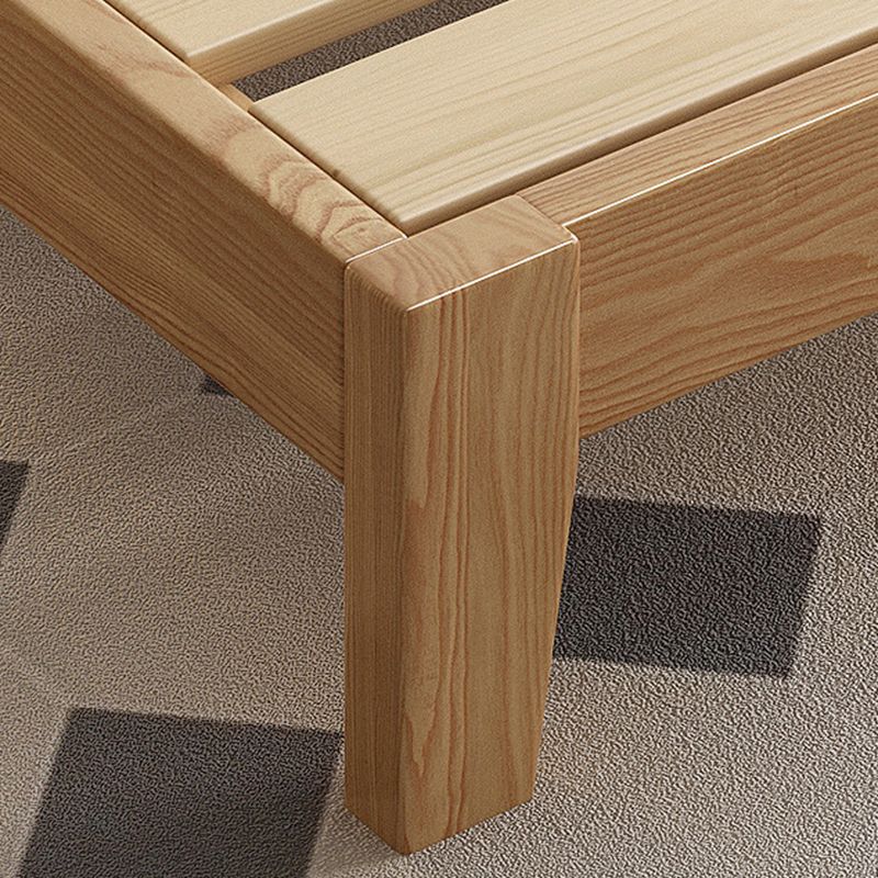 Skandinavianer Aschenpaneelbett natürliche Polsterbettrahmen mit Matratze