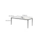 Modern Rectangle Stone Dining Table Black Frame Kitchen Table