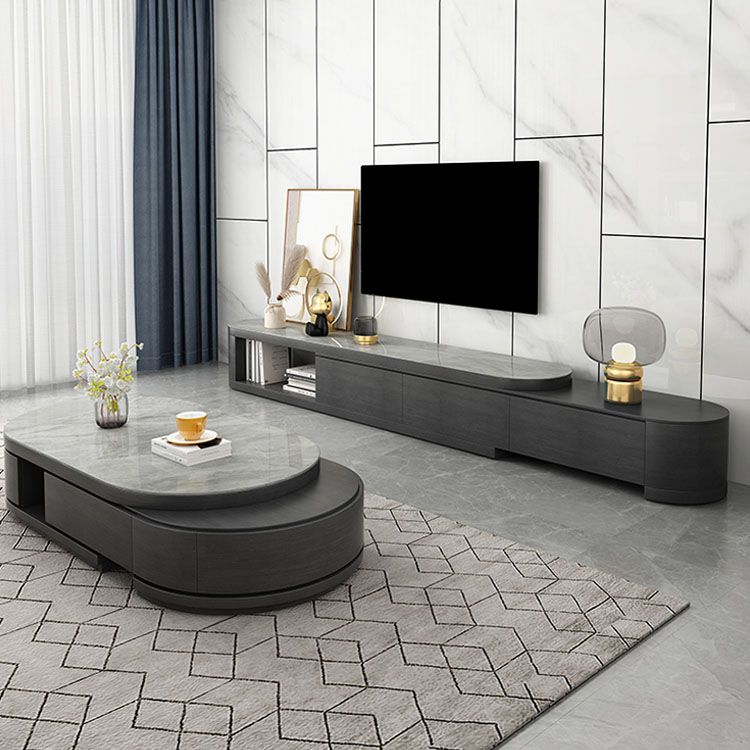 Open Storage Media Console Stone TV Media Stand for Living Room Clearhalo 'furn' 'furn_tv_stands_entertainment_centers' 'Furniture' 'Living Room Furniture' 'TV Stands & Entertainment Centers' 'TV Stands & Media Storage Furniture' 'tv_stands_entertainment_centers' 1200x1200_a04d138a-7c20-4c5f-9a22-1a3590228244