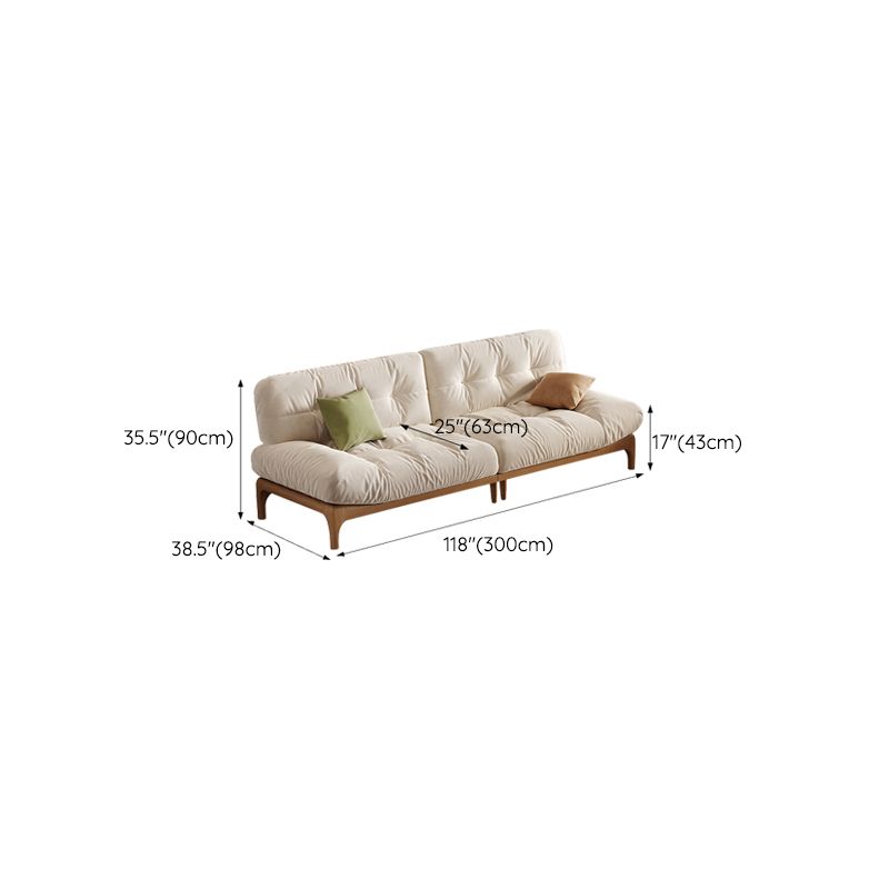 Tropical White Tufted Armless Living Room Faux Leather Seating Clearhalo 'furn' 'furn_sofas' 'Furniture' 'Living Room Furniture' 'Sofa' 'sofas' 1200x1200_a04d5dcc-1084-4dba-980f-14fa1f5913bf