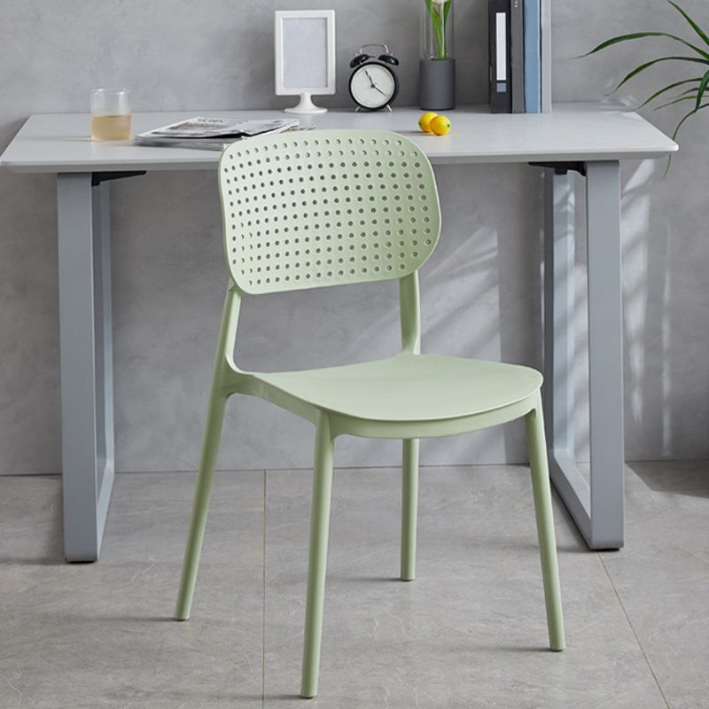 Contemporary Stackable Chair Plastic Open Back Kitchen Armless Chair Clearhalo 'Dining Chairs' 'Dining Tables & Seating' 'dining_chair' 'furn' 'furn_dining_chair' 'Furniture' 'furniture_dining_chair' 'Kitchen & Dining Furniture' 1200x1200_a04e76b5-ba56-4e0f-b983-c40a28680a42