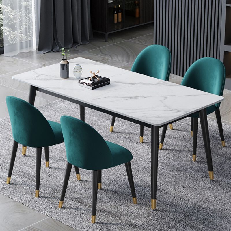 Glam Style 1/2/3/5/7 Pieces Dining Set White-gold Table Kitchen Set for Dining Room Clearhalo 'Dining Room Sets' 'Dining Tables & Seating' 'dining_room_set' 'furn' 'furn_dining_room_set' 'Furniture' 'furniture_dining_room_set' 'Kitchen & Dining Furniture' 'kitchen&dining_furn' 'kitchen' 1200x1200_a04e8794-559f-447f-8a52-1a1060e63948