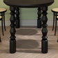 Modern Style Dining Table Solid Wood Dining Room Table in Black