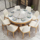 Simplicity Home Sintered Stone Dining Table Round Shape Table with Solid Wood Base Clearhalo ' dining_table' 'Dining Tables & Seating' 'Dining Tables' 'furn' 'furn_dining_table' 'Furniture' 'furniture_dining_table' 'Kitchen & Dining Furniture' 'kitchen&dining_furn' 'kitchen' 'kitchen_dining_table' 1200x1200_a050271b-ffc2-4591-b305-91c9680690ba