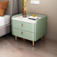 2 Drawers Glam Accent Table Nightstand Antique Finish Night Table