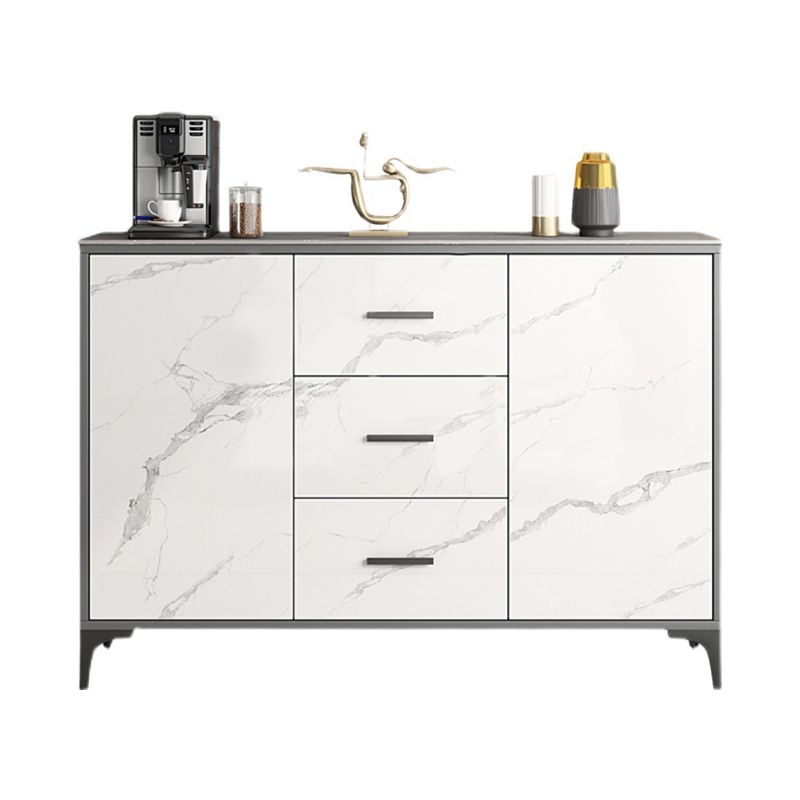 Stone Kitchen Sideboard Cabinet Modern Server Cabinet with Storage Clearhalo 'buffet_sideboard' 'Buffets & Sideboards' 'Furniture' 'furniture_buffet_sideboard' 'Kitchen & Dining Furniture' 1200x1200_a056dccd-6ce2-453f-92a6-1ad4cc394ebf
