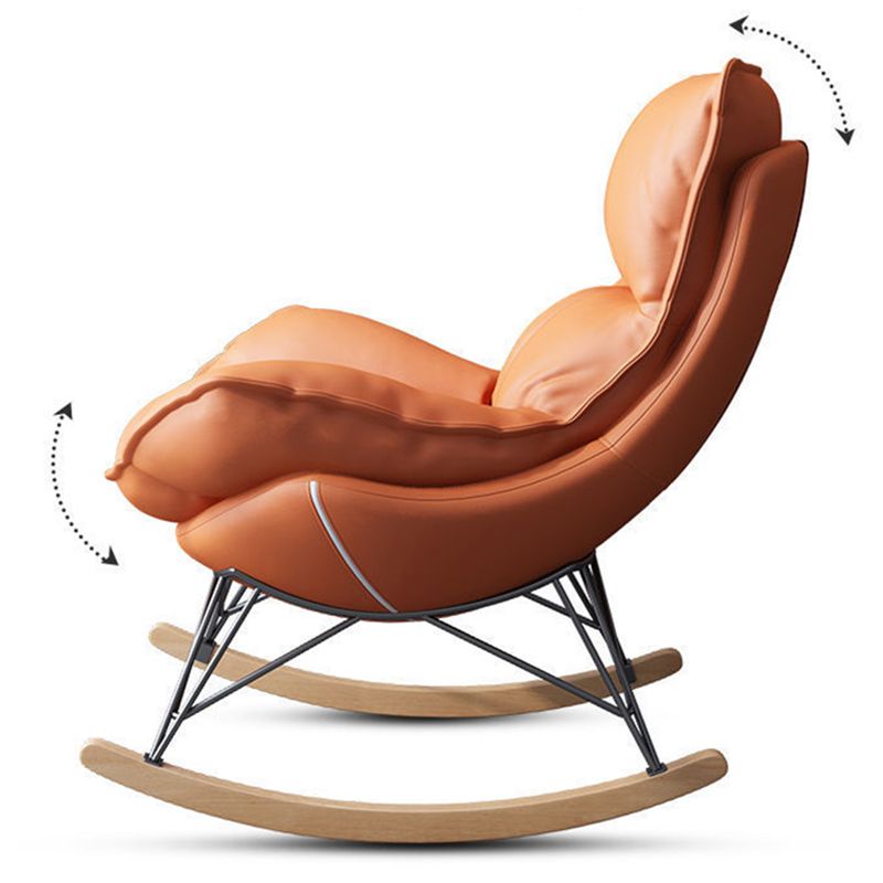 Modern Glider Upholstered Chair Tufted Cushions Rocking Accent Chair Clearhalo 'Chairs & Seating' 'furn' 'furn_rocking_chairs' 'Furniture' 'Living Room Furniture' 'Rocking Chairs' 'rocking_chairs' 1200x1200_a057fc31-45f1-4943-b50d-4ddf0fd17496