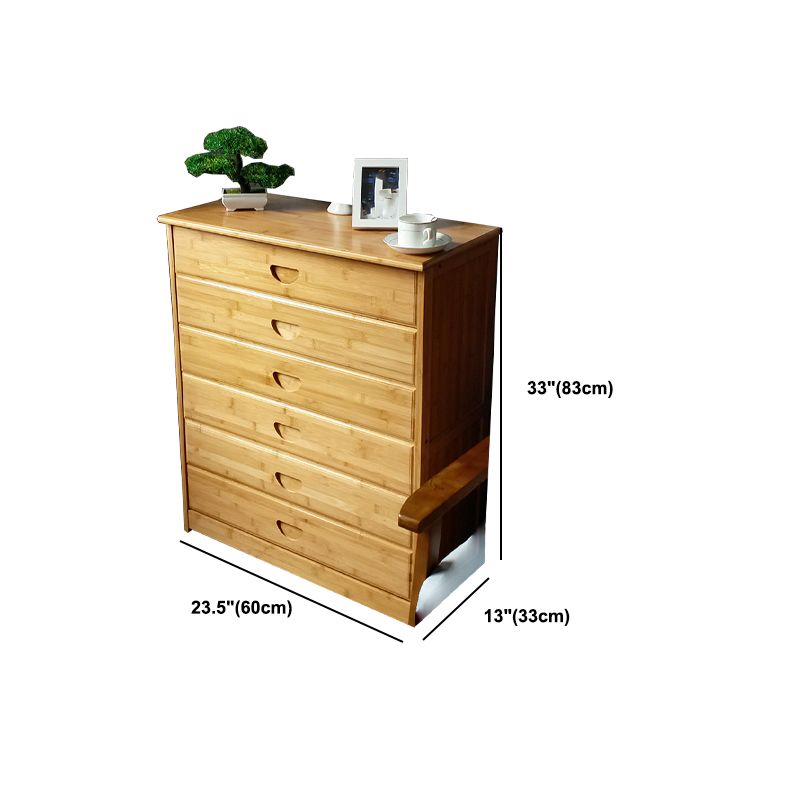 Contemporary Brown Accent Chest Rectangle Chest with Grooves Drawers