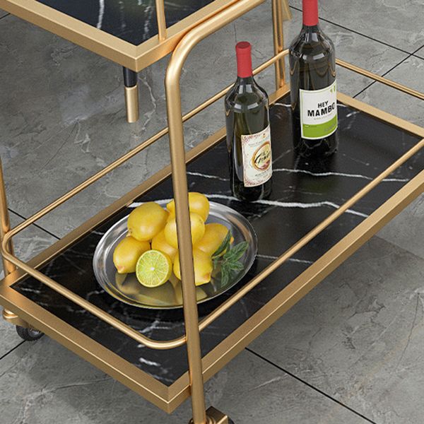 Rolling Contemporary Prep Table Metal Prep Table, 33.86" High