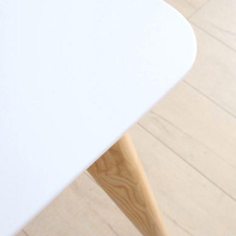 Table à manger rectangulaire à 4 pieds, Table de base moderne en bois de frêne pour cuisine