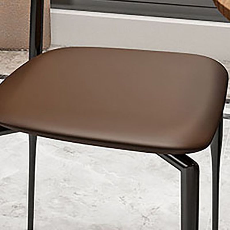 Industrial Style Leather Dining Side Chair Open Back Dining Side Chair Clearhalo ' kitchen&dining_furn' 'Dining Chairs' 'Dining Tables & Seating' 'dining_chair' 'furn' 'furn_dining_chair' 'Furniture' 'furniture_dining_chair' 'Kitchen & Dining Furniture' 'kitchen' 1200x1200_a05c2842-317f-4abc-9fd3-b26d43071ddb