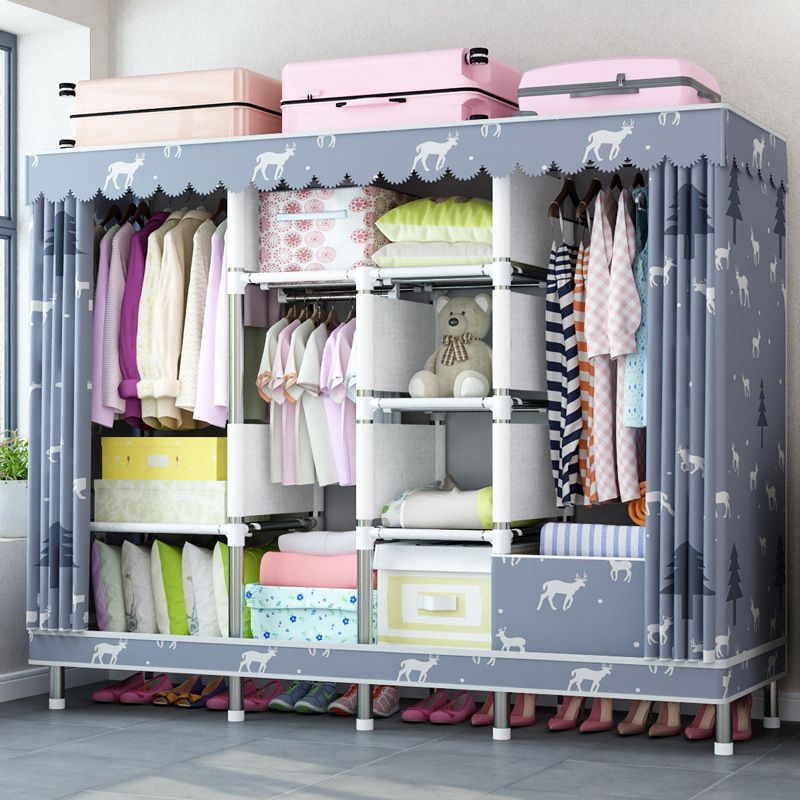 Guardaroba per la casa contemporanea armadio in acciaio in acciaio con scaffali