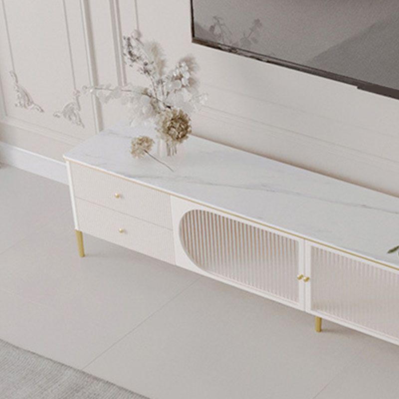 Soporte para TV Stone Media Console, soporte para TV con almacenamiento cerrado y cajones