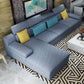 Modern Linen Blend Sectional with Pillow Top Arm for 4 People