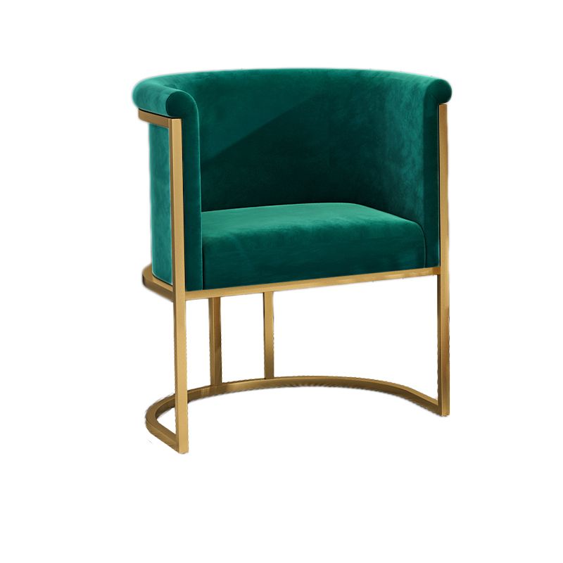 Parsons Arm Chaise Velvet Gold Base Dining Chair pour salle à manger