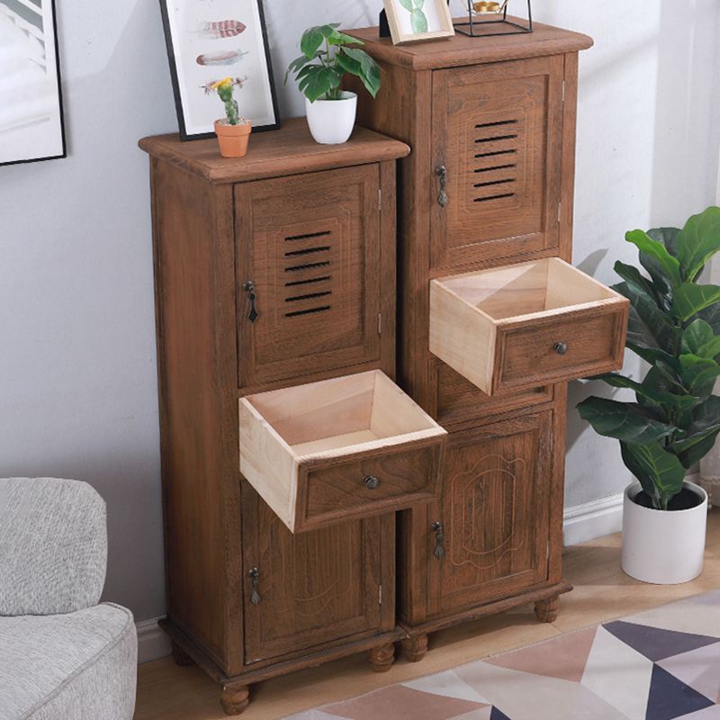 Coffre de rangement en bois pour chambre à coucher nautique Coffre vertical de 12 po de largeur avec tiroirs