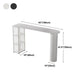 Contemporary Bar Dining Table with Shelves Indoor Bar Height Table Iron Base Clearhalo 'Bar Furniture' 'Bar Tables' 'bar_tables' 'furn' 'furn_bar_tables' 'Furniture' 'furniture_bar_tables' 'Kitchen & Dining Furniture' 'kitchen&dining_furn' 'kitchen' 1200x1200_a06806b3-119c-4fb8-8aeb-b91f9a063743
