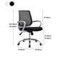 Modern Fixed Arms Office Chair Mid Back Swivel Lumbar Support Desk Chair