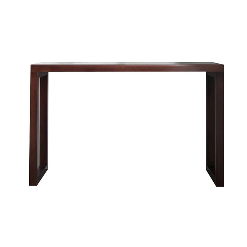 Table de console de bois massif rectangle table d'accent en bois de pin pour hall