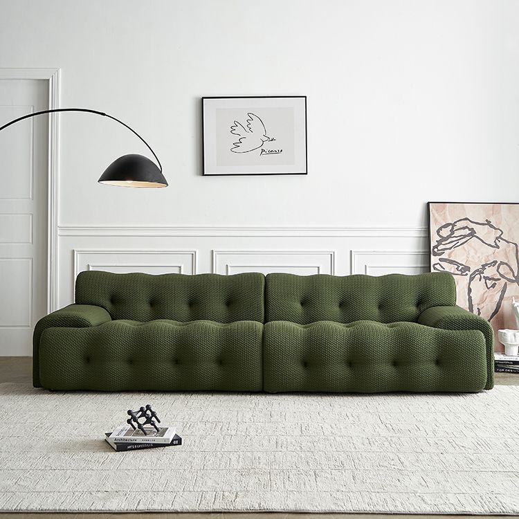 Scandinavian Style Solid Color Sofa 41.33" Wide Tufted Back Sofa