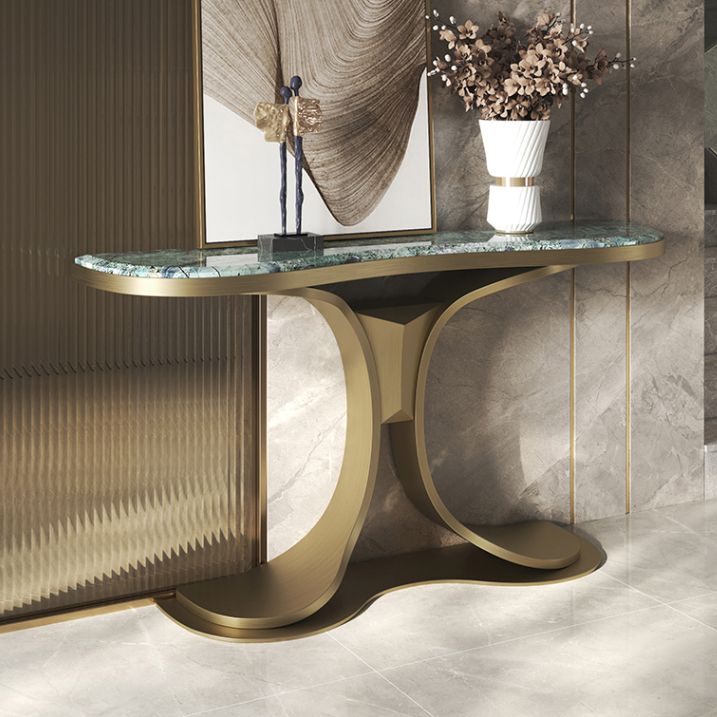 Tavolo console verde glam mezza luna tavolo divano console per sala