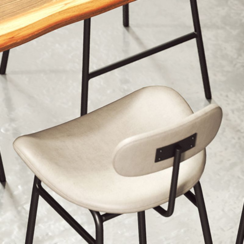 Modern Backrest Counter Stool Iron Cafe Bar Stool with Cushion and Pedal Clearhalo 'Bar Furniture' 'Bar Stools' 'bar_stools' 'furn' 'furn_bar_stools' 'Furniture' 'Kitchen & Dining Furniture' 1200x1200_a06a7e8b-ee33-43fb-bb61-81055257a03f