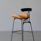Iron Upholstered Counter Stools Industrial Low Back Bar Stools with Saddle Seat Clearhalo 'Bar Furniture' 'Bar Stools' 'bar_stools' 'furn' 'furn_bar_stools' 'furniture_bar_stools' 'Kitchen & Dining Furniture' 'kitchen&dining_furn' 'kitchen' 'kitchen_furn' Furniture' 1200x1200_a06a8190-d345-4ed0-bd37-30f6e6934807