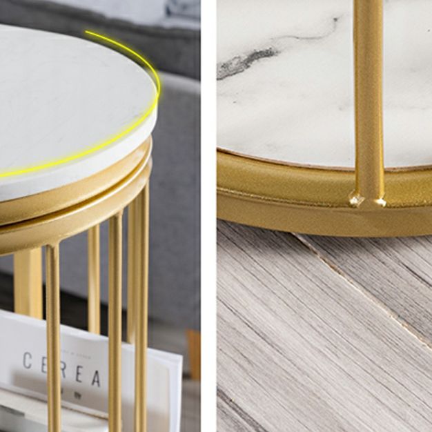 Kitchen Stone Top Counter Table Metal Base 42-inch Height Nordic Bar Table Clearhalo 'Bar Furniture' 'Bar Tables' 'bar_tables' 'furn' 'furn_bar_tables' 'Furniture' 'furniture_bar_tables' 'Kitchen & Dining Furniture' 1200x1200_a06d306a-5b0d-4f12-94d6-ecde318facfc