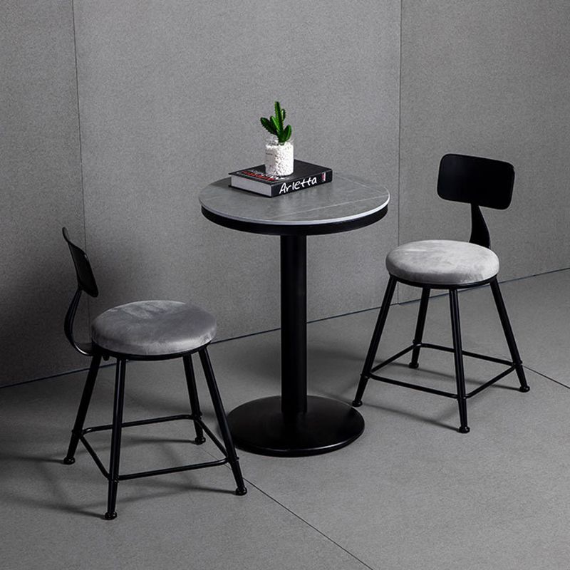 1/2/3 Pieces Industrial Iron Bar Table Set Round Bistro Set with Grey Stone Top Clearhalo 'Bar Furniture' 'furn' 'furn_home_bar_bar_sets' 'Furniture' 'Home Bars & Bar Sets' 'home_bar_bar_sets' 'Kitchen & Dining Furniture' 1200x1200_a06d705a-ddd7-4546-a216-578c43b5fb45