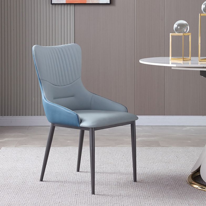 金属製の脚のキッチン用の現代の椅子アームレスサイドチェア