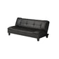 Black Modern Faux Leather Pillow Top Arm Sofa/Sectional with Convertible Clearhalo 'furn' 'furn_sectionals' 'Furniture' 'furniture_sectionals' 'Living Room Furniture' 'Sectionals' 1200x1200_a070cf28-c600-496f-9f04-a25d648d860b