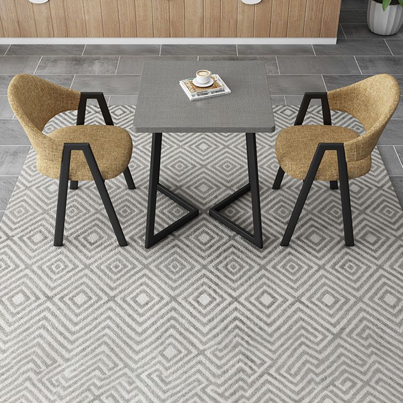 Modern Style Iron Arm Chair Open Back Dining Side Chair with Upholstered Clearhalo 'Dining Chairs' 'Dining Tables & Seating' 'dining_chair' 'furn' 'furn_dining_chair' 'Furniture' 'furniture_dining_chair' 'Kitchen & Dining Furniture' 1200x1200_a070e3ff-fb27-4159-9ad6-dace7ab2f0e3