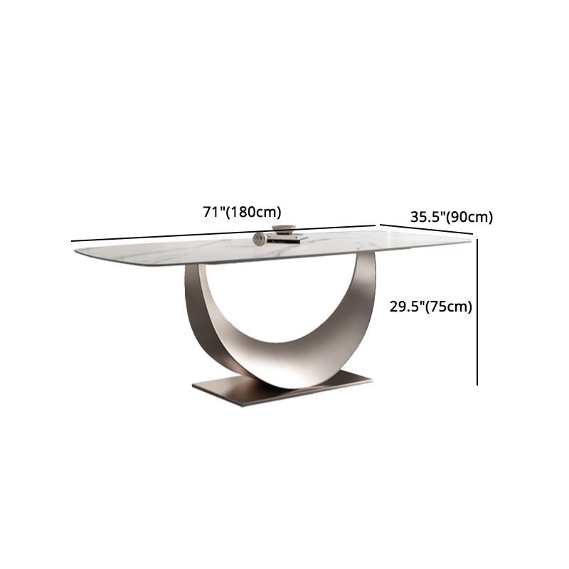 Modern Sintered Stone Top Dining Set Rectangle 1/4/5/6 Pieces Dining Room Table Set Clearhalo 'Dining Room Sets' 'Dining Tables & Seating' 'dining_room_set' 'furn' 'furn_dining_room_set' 'Furniture' 'furniture_dining_room_set' 'Kitchen & Dining Furniture' 1200x1200_a07172ef-9c75-4294-b8bd-9723b90ba7bd