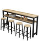 Contemporary Style Wood Rectangle Pub Bar Table for Living Room Clearhalo 'Bar Furniture' 'Bar Tables' 'bar_tables' 'furn' 'furn_bar_tables' 'Furniture' 'Kitchen & Dining Furniture' 1200x1200_a071ef15-a200-4abe-ae3f-0a4b8f0f1185