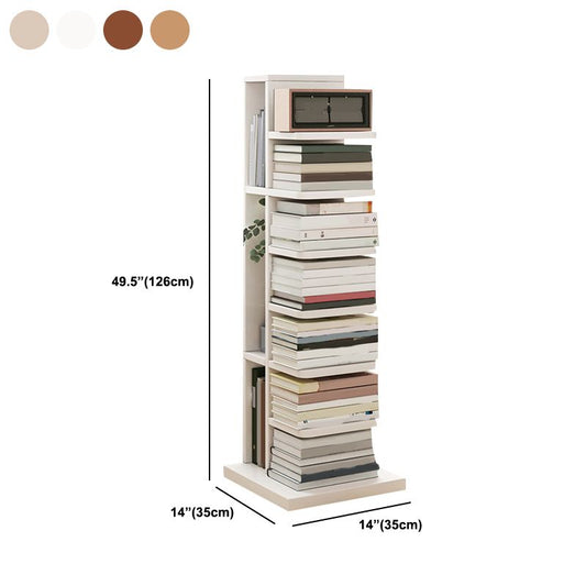 Modern Geometric Book Shelf with Rectangular Shelves Wood Bookcase