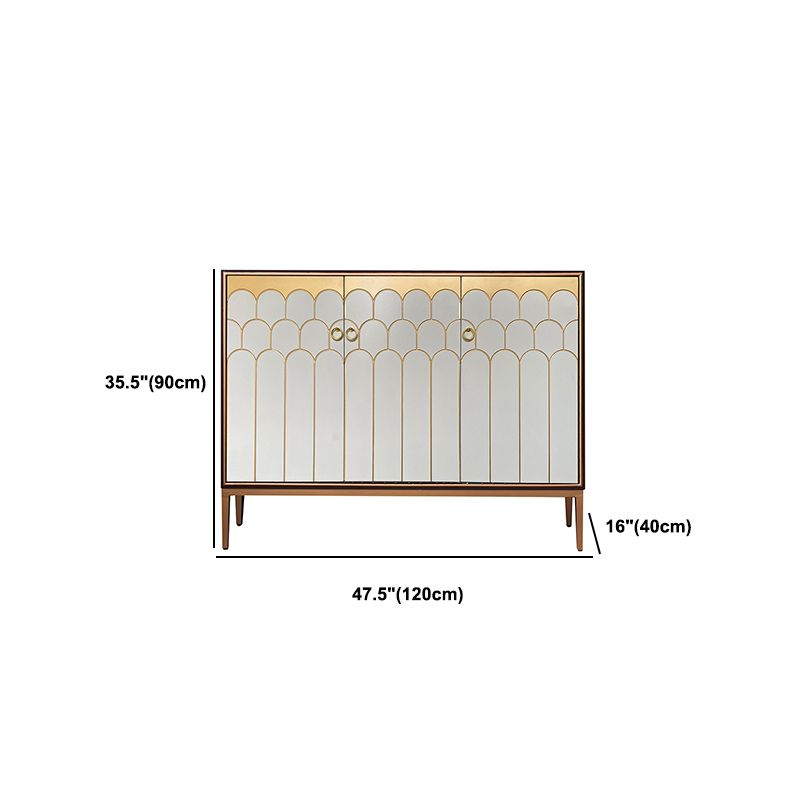 Table du buffet de buffet en bois Table du buffet de style glam pour le salon