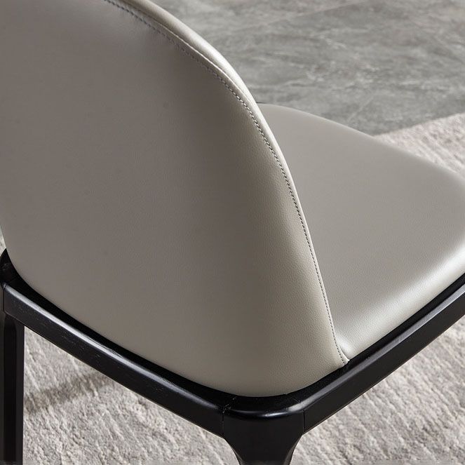 Industrial Home Parsons Side Chair Leather Dining Chair with Wood Legs Clearhalo ' kitchen&dining_furn' 'Dining Chairs' 'Dining Tables & Seating' 'dining_chair' 'furn' 'furn_dining_chair' 'Furniture' 'furniture_dining_chair' 'Kitchen & Dining Furniture' 'kitchen' 1200x1200_a074ba4c-77ad-49fa-b8c5-7e7d7c5a62ad