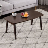 Moderne stijl 4 poten Basis Solid Color Round/Square houten salontafel voor appartement