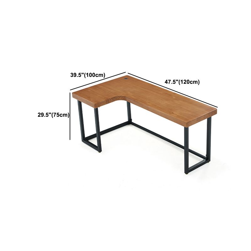 L-Shape Office Table Industrial Writing Desk with H-Shape Base Clearhalo 'furn' 'furn_office_desk' 'Furniture' 'Office Desks' 'Office Furniture' 'office_desk' 1200x1200_a0764660-5163-4448-879f-a89ff8798935
