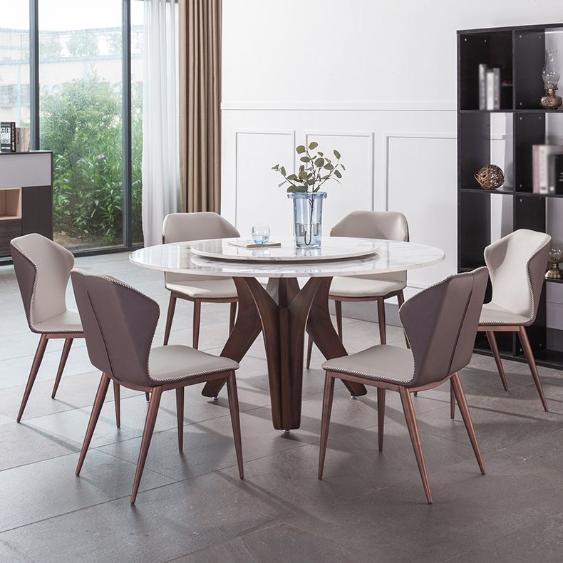 Minimalist Round Shape Standard Table Marble Kitchen Dining Table Clearhalo ' dining_table' 'Dining Tables & Seating' 'Dining Tables' 'furn' 'furn_dining_table' 'Furniture' 'furniture_dining_table' 'Kitchen & Dining Furniture' 'kitchen&dining_furn' 'kitchen' 'kitchen_dining_table' 1200x1200_a0766bd0-3549-4687-a3ec-f93c988791c7