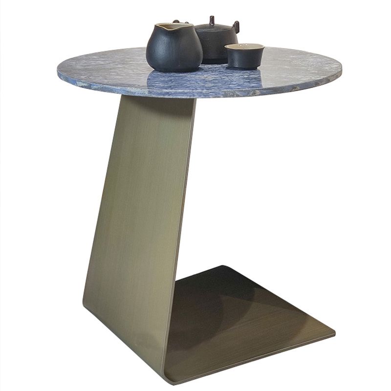 Tavolino contemporaneo di pietra rotonda C, dia 15,7 "/17,7" /19.7 "