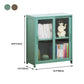Vertical Bookcase with Doors Bamboo Book Shelf for Home Office