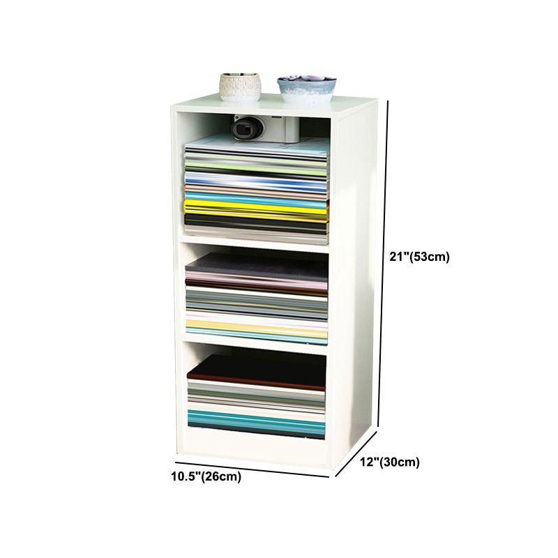 Contemporáneo Back Back Book Stant Engineered Wood Bookcase con estantes