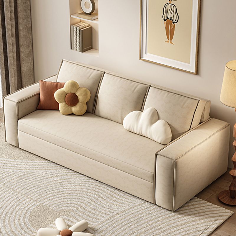 Contemporary Foldable Futon Sleeper White Futon and Mattress Clearhalo 'furn' 'furn_futons' 'Furniture' 'Futons & Daybeds' 'Futons' 'Living Room Furniture' 1200x1200_a07d424d-824c-4db7-a3c5-baacb5e9d4f5