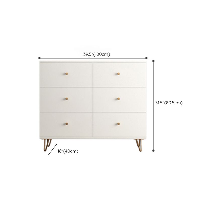 Weiße, moderne Kommode aus Holz für Schlafzimmer, 39,9 cm breit