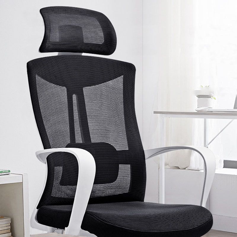Modern Fixed Arms Desk Chair High-back Office Ergonomic Chair Clearhalo 'furn' 'furn_office_chair' 'Furniture' 'Office Chairs' 'Office Furniture' 'office_chair' 1200x1200_a080ff65-6b6b-477f-a97f-62e878dd6891