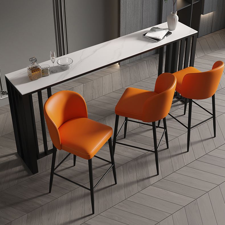 Double Pedestal Rectangle Hall/Pub Table Stone Modern Counter Height Table Clearhalo 'Bar Furniture' 'Bar Tables' 'bar_tables' 'furn' 'furn_bar_tables' 'Furniture' 'furniture_bar_tables' 'Kitchen & Dining Furniture' 'kitchen&dining_furn' 'kitchen' 1200x1200_a0810307-a94e-4daf-9f88-36133f463614