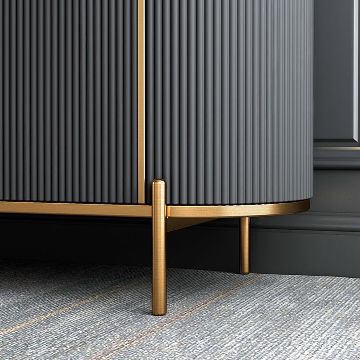 Moderno soggiorno a buffet in pietra e buffet in legno ingegnerizzato